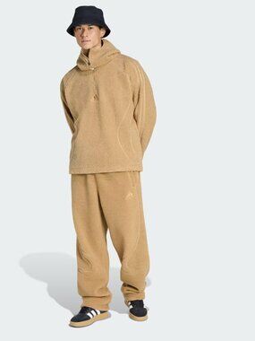 Adidas Borg Fleece Teddy Hoodie and Pants Track Suit Set